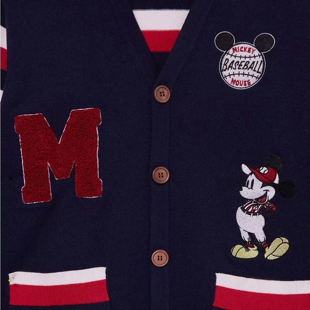 Unisex Disney Mickey Mouse Retro‎ Baseball Cardigan — BoxLunch Exclusive